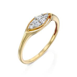 טבעת יהלומים, זהב 14K משובצת 0.21 קראט יהלומים, דגם RDSRF31758
