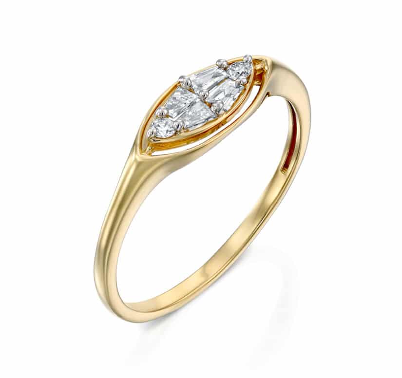 טבעת יהלומים, זהב 14K משובצת 0.21 קראט יהלומים, דגם RDSRF31758