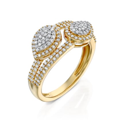 טבעת יהלומים, זהב 14K משובצת 0.50 קראט יהלומים, דגם RDSRF31962