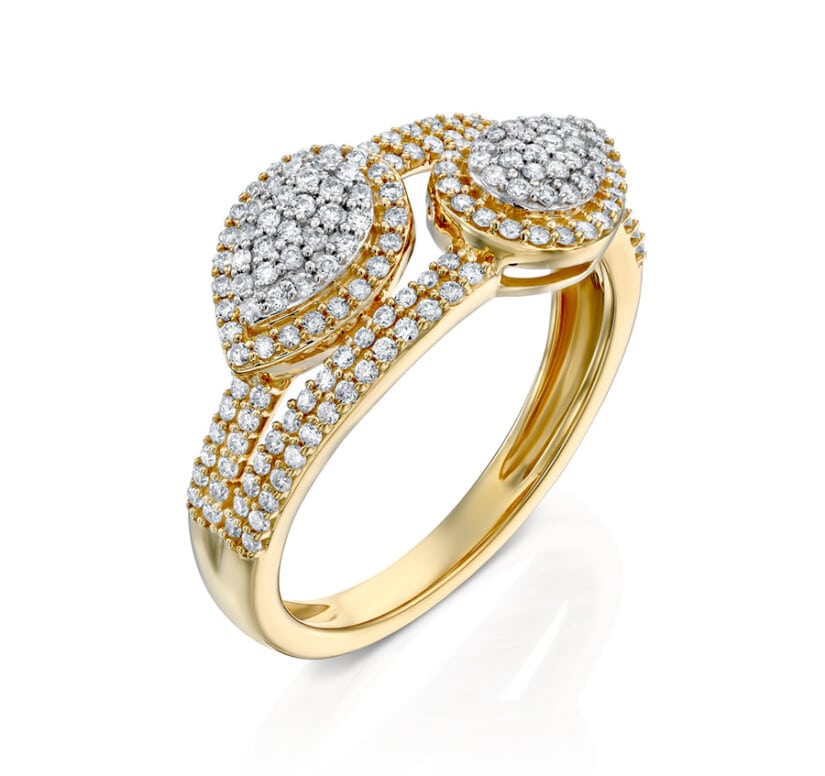 טבעת יהלומים, זהב 14K משובצת 0.50 קראט יהלומים, דגם RDSRF31962