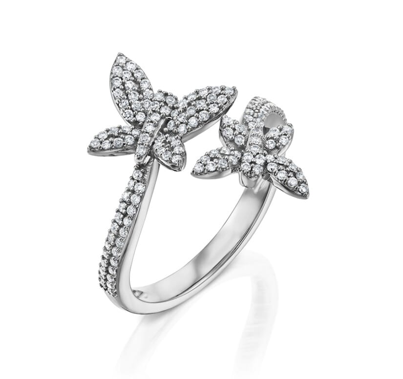 טבעת יהלומים, זהב 14K משובצת 0.41 קראט יהלומים, דגם RDSRF31970