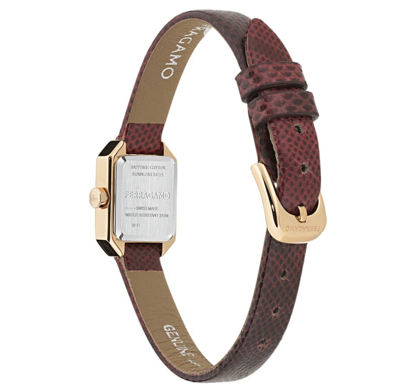 שעון Ferragamo מקולקציית CRYSTAL TANK PETITE, שעון לאישה ,דגם SFTI00225