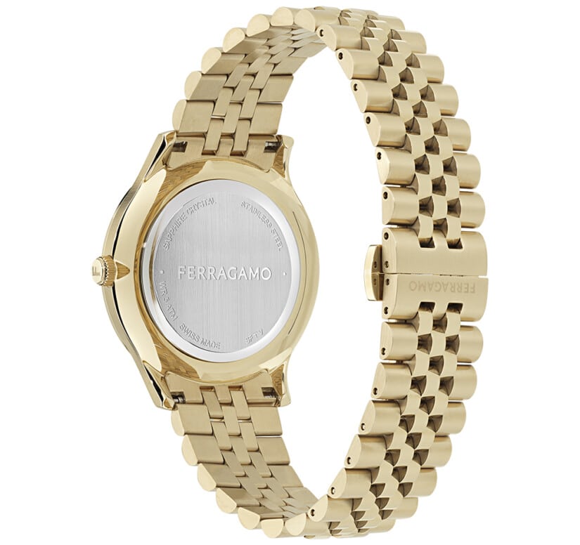 שעון Ferragamo עם יהלומים מקולקציית Duo, שעון לגבר ,דגם SFTV00425