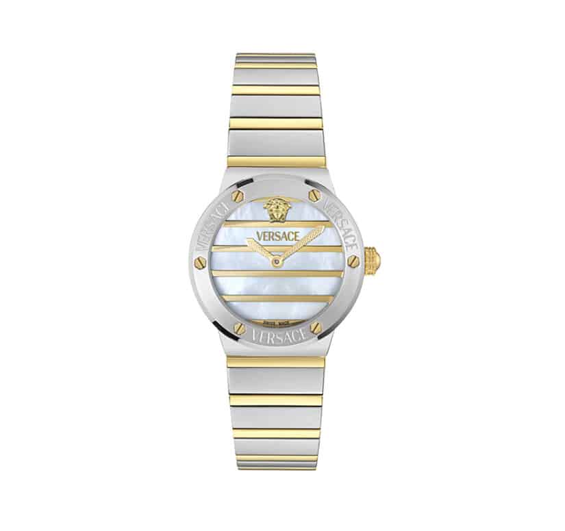 שעון Versace מקולקציית GRECA LOGO PEARL, שעון לאישה ,דגם VE0S00325