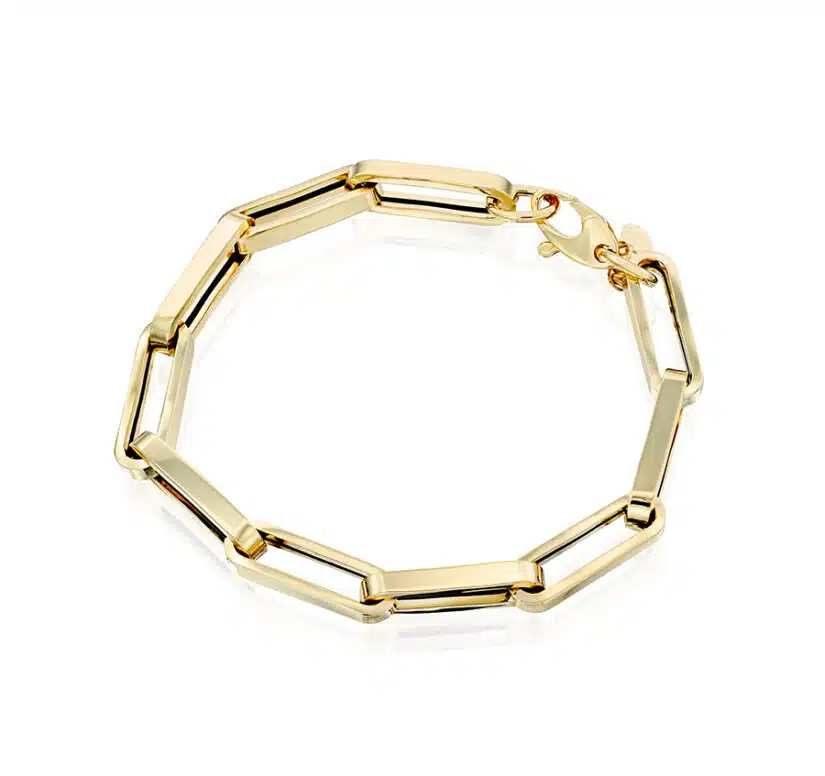 צמיד זהב חוליות, מזהב 14K, דגם B277-243933-21