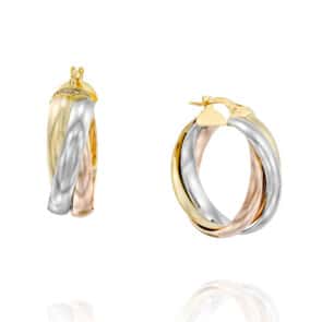 עגילי זהב 14K , דגם  E121-15850023117TX