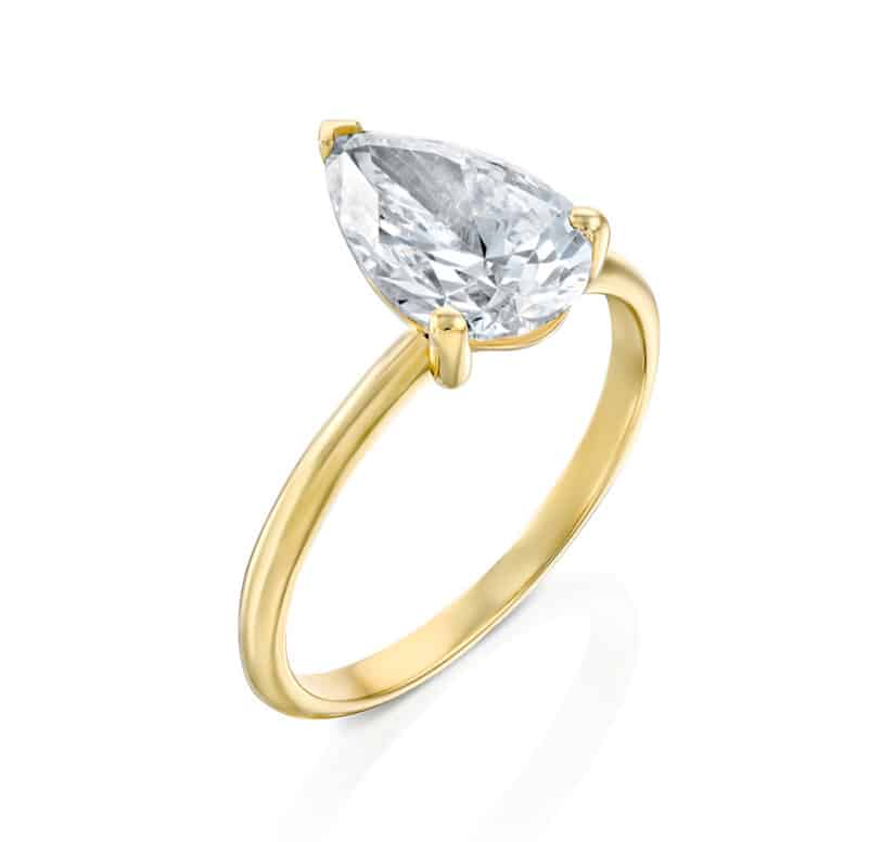 טבעת אירוסין יהלומי מעבדה, זהב 14K, משובצת 2.05 קראט יהלומים, דגם RDL21628