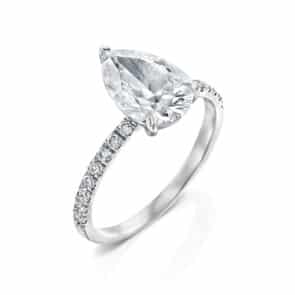 טבעת אירוסין יהלומי מעבדה, זהב 14K, משובצת 2.30 קראט יהלומים, דגם RDL586