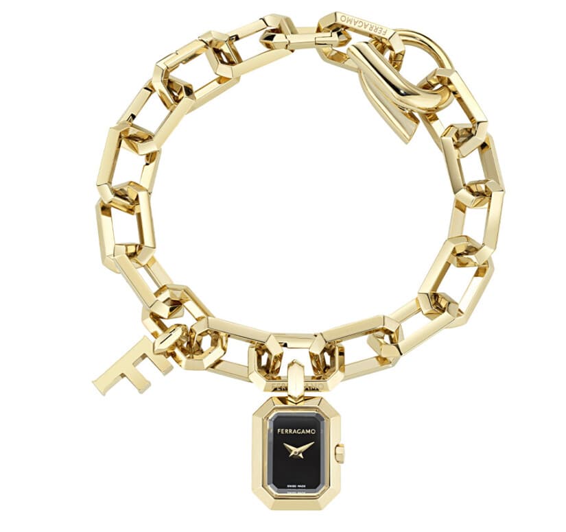 שעון-צמיד Ferragamo מקולקציית CRYSTAL TANK PETITE, שעון לאישה ,דגם SFTQ00225