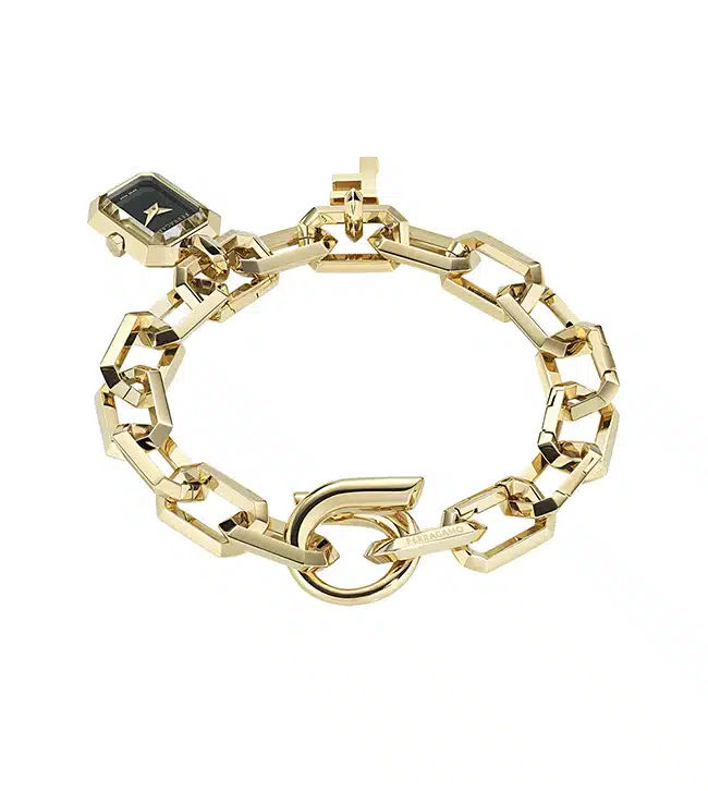 שעון-צמיד Ferragamo מקולקציית CRYSTAL TANK PETITE, שעון לאישה ,דגם SFTQ00225