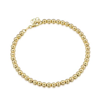 צמיד עם כדורים , זהב 14k, דגם B277-239439-GGVO0064