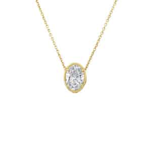 שרשרת יהלומי מעבדה, זהב 14K, משובצת 1.00 קראט יהלומים, דגם CDL4087S