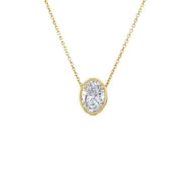 שרשרת יהלומי מעבדה, זהב 14K, משובצת 1.00 קראט יהלומים, דגם CDL4087S