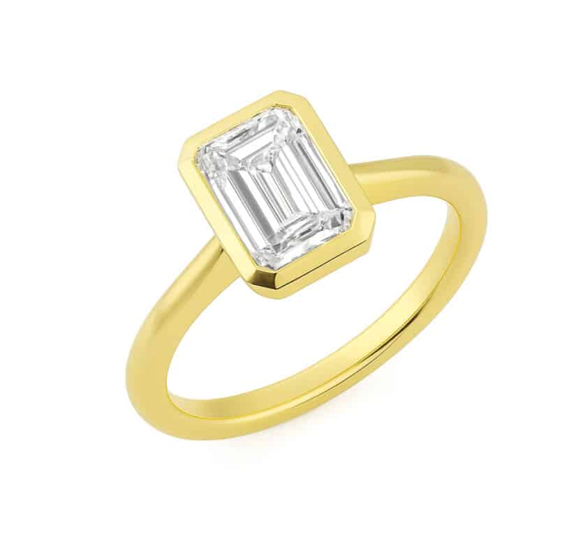 טבעת יהלומי מעבדה, זהב 14K, משובצת 1.50 קראט יהלומים, דגם RDL2918