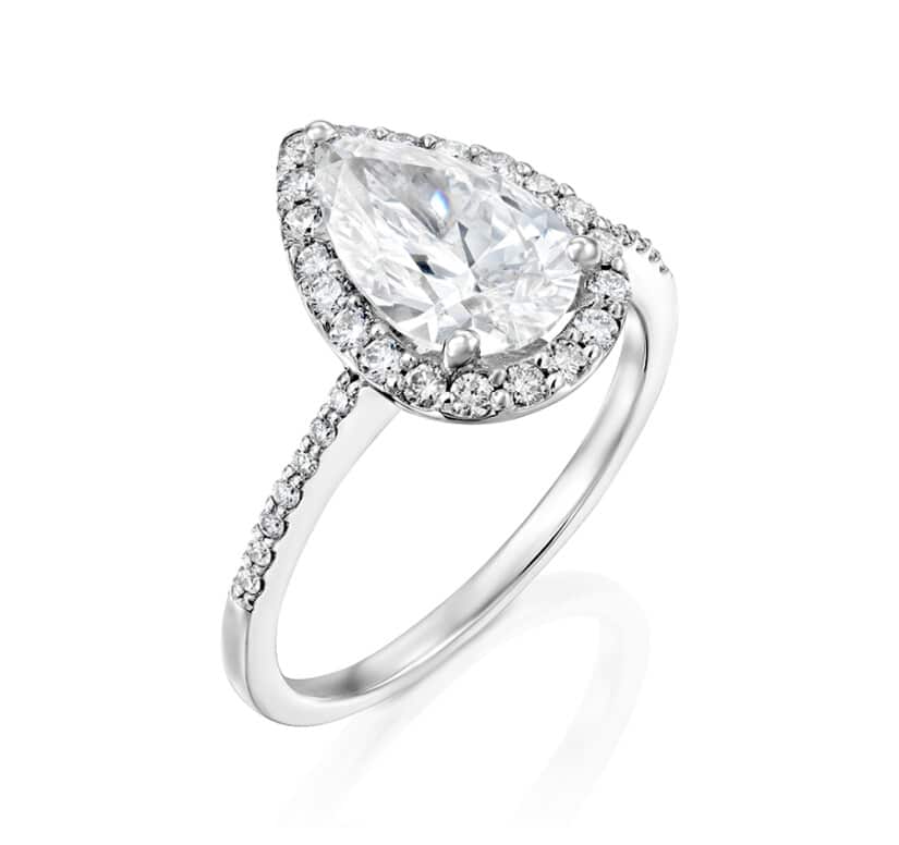 טבעת אירוסין יהלומי מעבדה, זהב 14K, משובצת 2.46 קראט יהלומים, דגם RDL3216