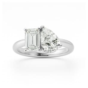 טבעת יהלומי מעבדה, זהב 14K, משובצת 2.60 קראט יהלומים, דגם RDL4125D