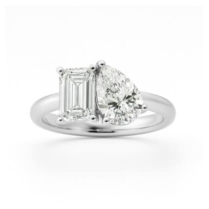 טבעת יהלומי מעבדה, זהב 14K, משובצת 2.60 קראט יהלומים, דגם RDL4125D