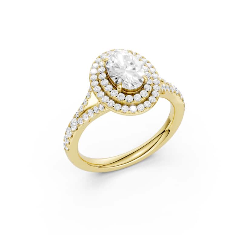 טבעת יהלומי מעבדה, זהב 14K, משובצת 2.00 קראט יהלומים, דגם RDLRB02787