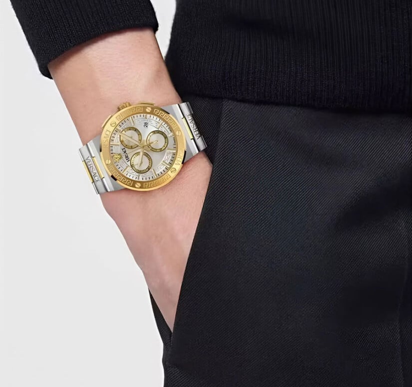 שעון Versace מקולקציית GRECA LOGO CHRONO RESTYLE , שעון לגבר ,דגם VEKMA0525