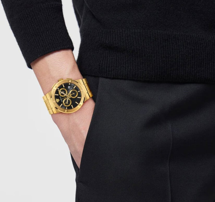 שעון Versace מקולקציית GRECA LOGO CHRONO RESTYLE , שעון לגבר ,דגם VEKMA0625