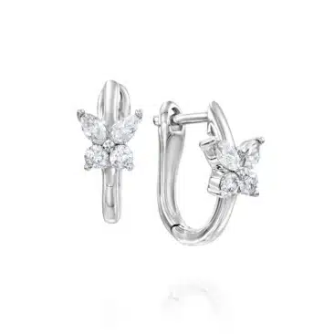 עגילי יהלומים, 14K זהב, משובצים 0.33 קראט הלומים, דגם EDSEF32273