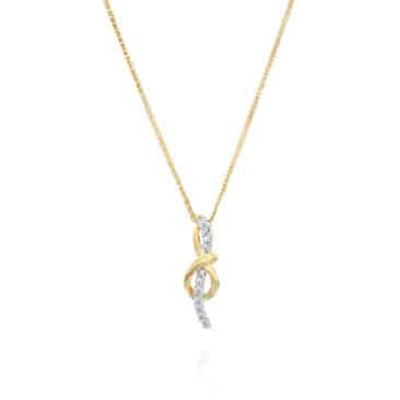 תליון יהלומים ,זהב 14K משובץ 0.15 קראט יהלומים, דגם PDPF15403