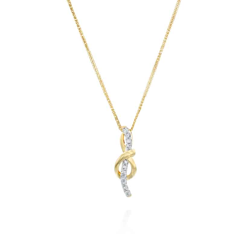 תליון יהלומים ,זהב 14K משובץ 0.15 קראט יהלומים, דגם PDPF15403