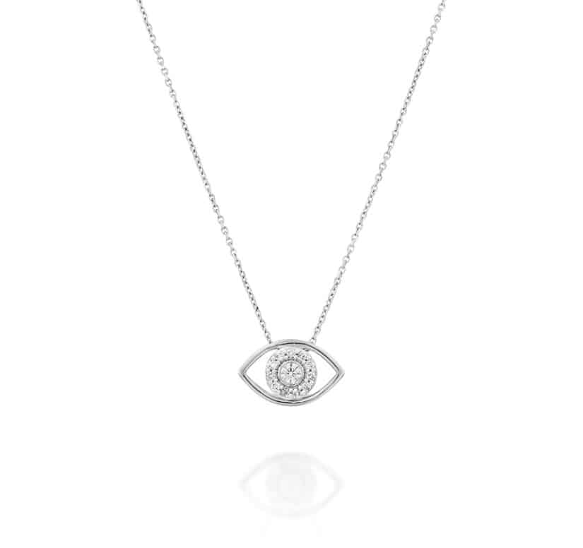 תליון עין, זהב 14K, משובץ 0.12 קראט יהלומים, דגם PDSPF24883