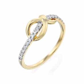 טבעת יהלומים, זהב 14K משובצת 0.25 קראט יהלומים, דגם RDRF19303