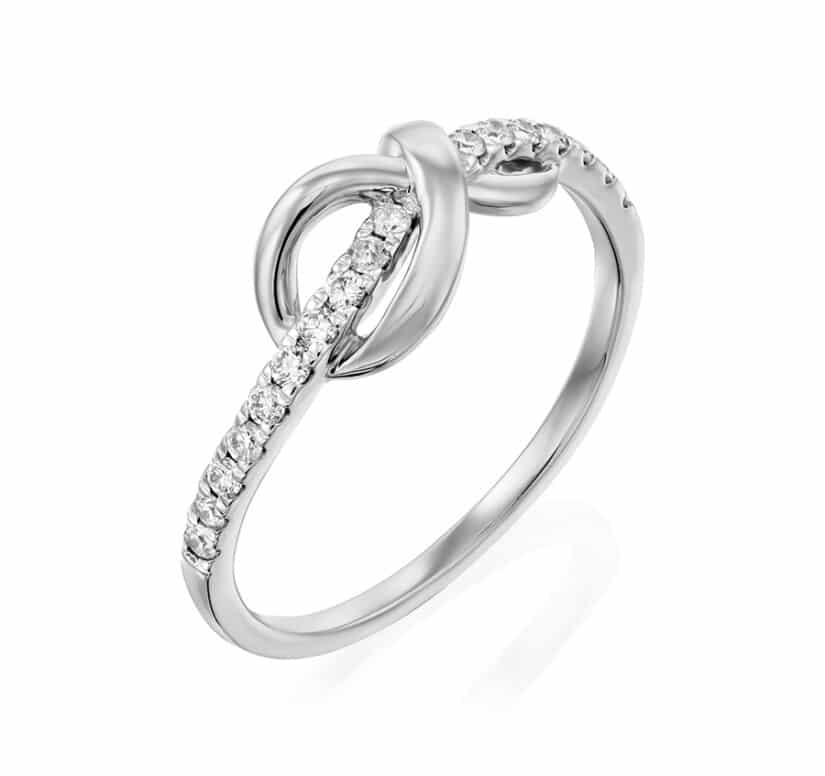 טבעת יהלומים, זהב 14K משובצת 0.25 קראט יהלומים, דגם RDRF19303