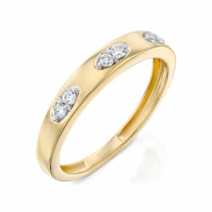 טבעת יהלומים, זהב 14K משובצת 0.20 קראט יהלומים, דגם RDSRF31143