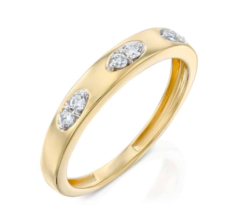 טבעת יהלומים, זהב 14K משובצת 0.20 קראט יהלומים, דגם RDSRF31143