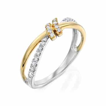 טבעת יהלומים, זהב 14K משובצת 0.25 קראט יהלומים, דגם RDSRF31497