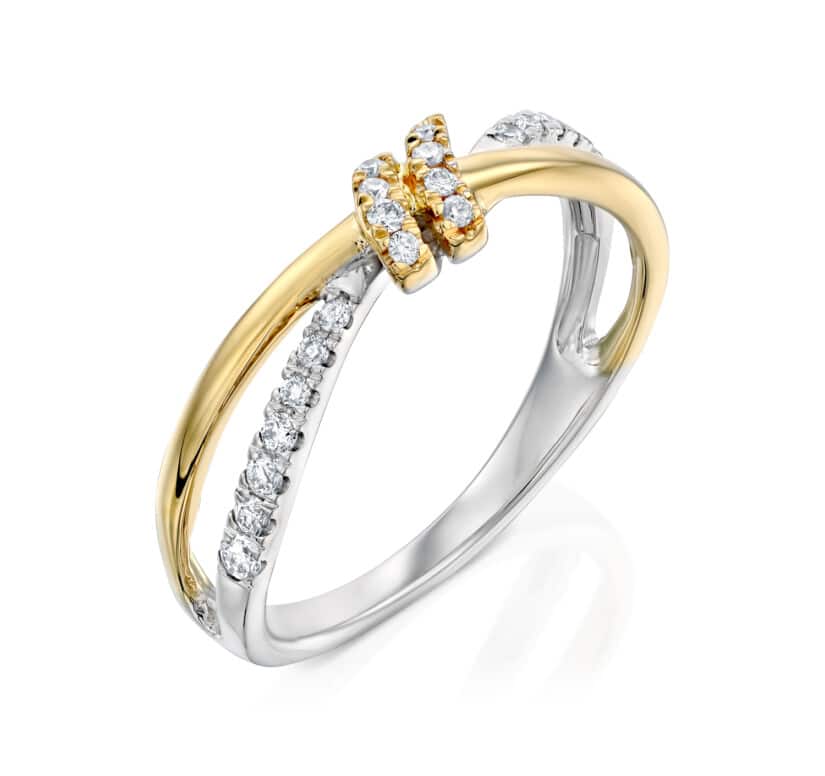 טבעת יהלומים, זהב 14K משובצת 0.25 קראט יהלומים, דגם RDSRF31497