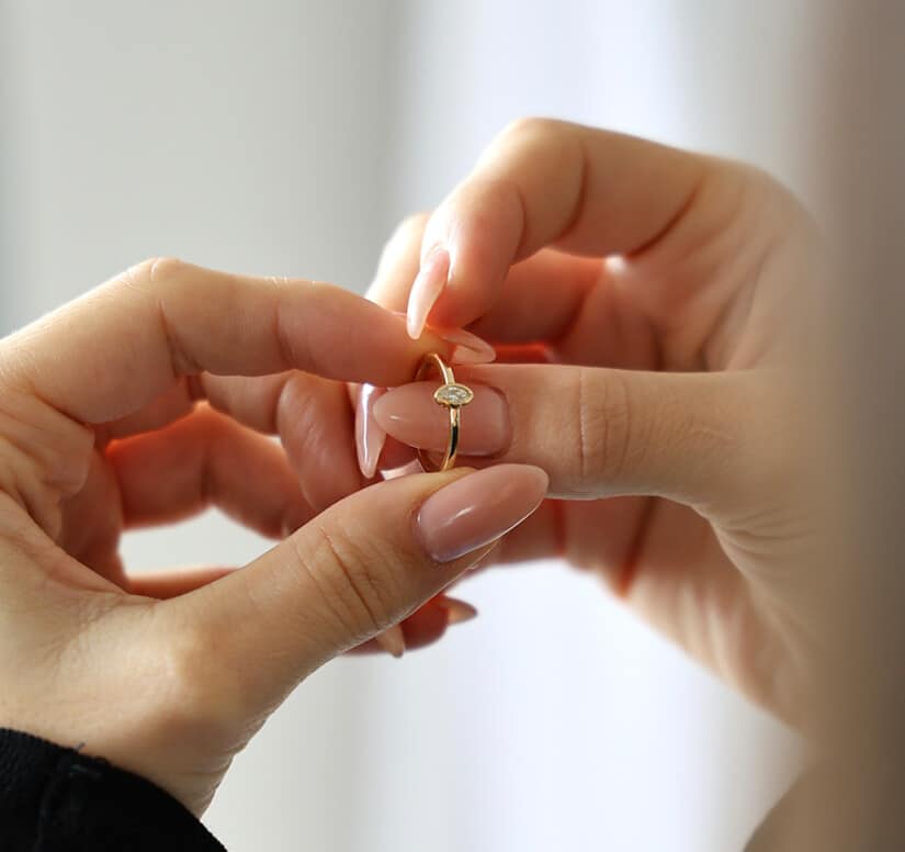 טבעת יהלומים, זהב 14K משובצת 0.25 קראט יהלומים, דגם RDSRF31313