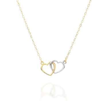 שרשרת זהב עם לבבות, 14K זהב, דגם C277-264282-258668