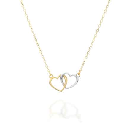 שרשרת זהב עם לבבות, 14K זהב, דגם C277-264282-258668