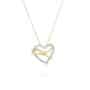 שרשרת עם תליון יהלומים בצורת לב , זהב 14K משובץ 0.15 קראט יהלומים, דגם CDPH20408