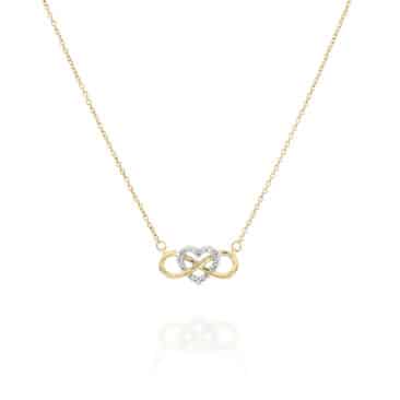 שרשרת עם תליון יהלומים , זהב 14K משובץ 0.03 קראט יהלומים, דגם CDSPH20511