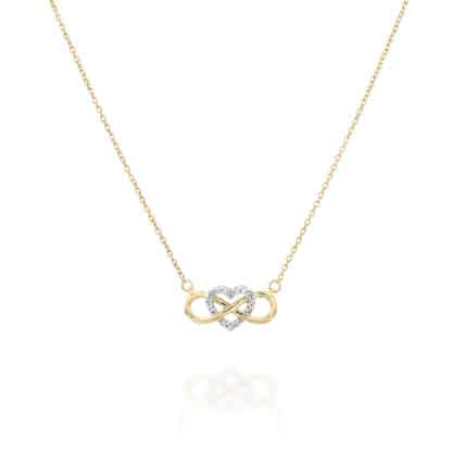 שרשרת עם תליון יהלומים , זהב 14K משובץ 0.03 קראט יהלומים, דגם CDSPH20511