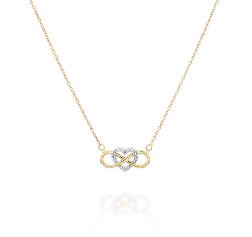 שרשרת עם תליון יהלומים , זהב 14K משובץ 0.03 קראט יהלומים, דגם CDSPH20511