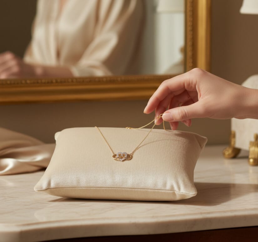 שרשרת עם תליון יהלומים , זהב 14K משובץ 0.03 קראט יהלומים, דגם CDSPH20511