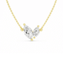 שרשרת יהלומי מעבדה, זהב 14K, משובצת 0.35 קראט יהלומים, דגם CDLPF25304