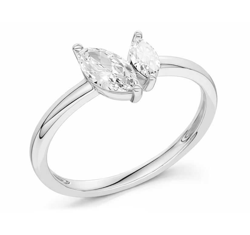 טבעת יהלומי מעבדה, זהב 14K, משובצת 0.35 קראט יהלומים, דגם RDLRF33020