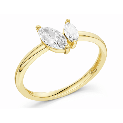 טבעת יהלומי מעבדה, זהב 14K, משובצת 0.35 קראט יהלומים, דגם RDLRF33020