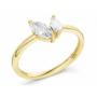 טבעת יהלומי מעבדה, זהב 14K, משובצת 0.35 קראט יהלומים, דגם RDLRF33020