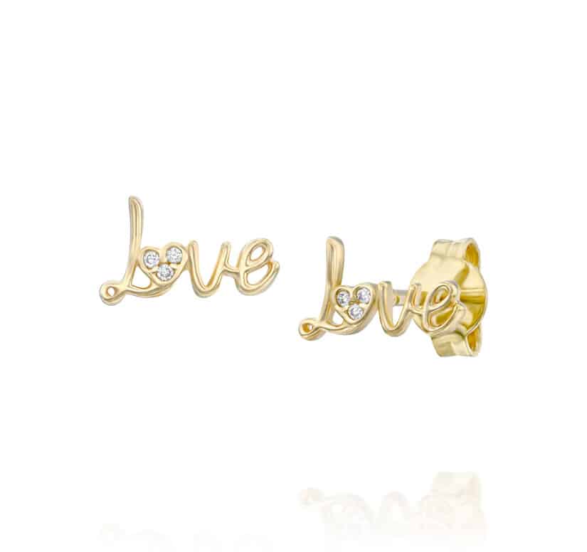 עגילי זהב צמודים לאוזן, 14K זהב, דגם E-KSW1072-4