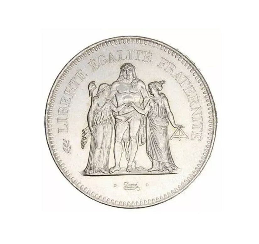 מטבע כסף צרפתי של 50 פרנק – “הרקולס” (Hercule) 🇫🇷