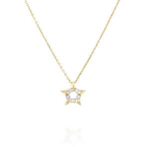 תליון יהלומים, זהב 14K משובץ 0.04 קראט יהלומים, דגם PDPF25349