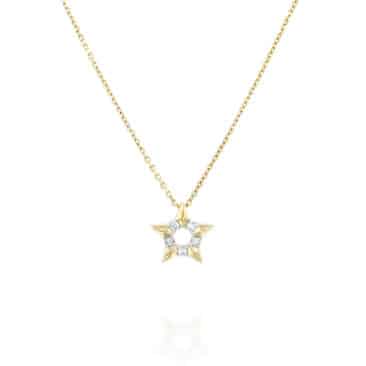 תליון יהלומים, זהב 14K משובץ 0.04 קראט יהלומים, דגם PDPF25349